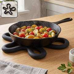 Silicone flower shape hot pot holder trivet mat for the kitchen