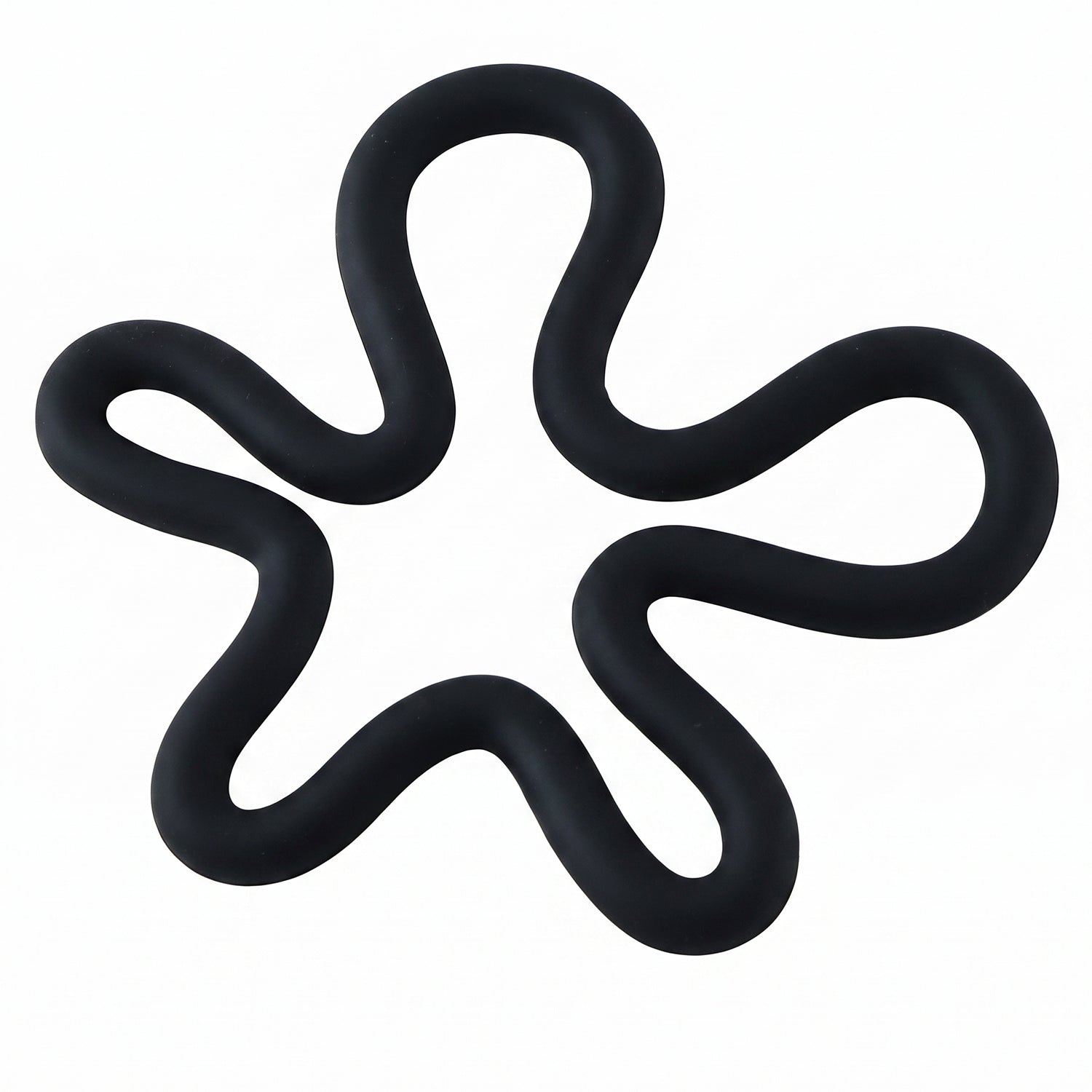 Silicone hot pot holder on white background