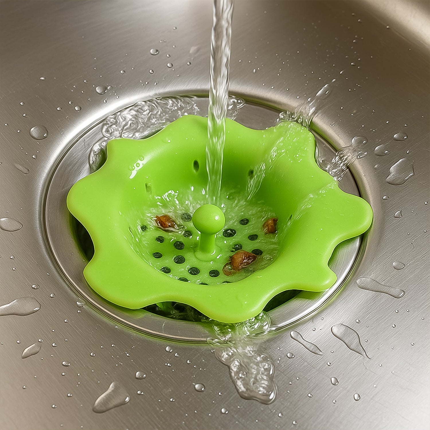 Flexible Silicone Sink Strainer & Drain Hair Catcher