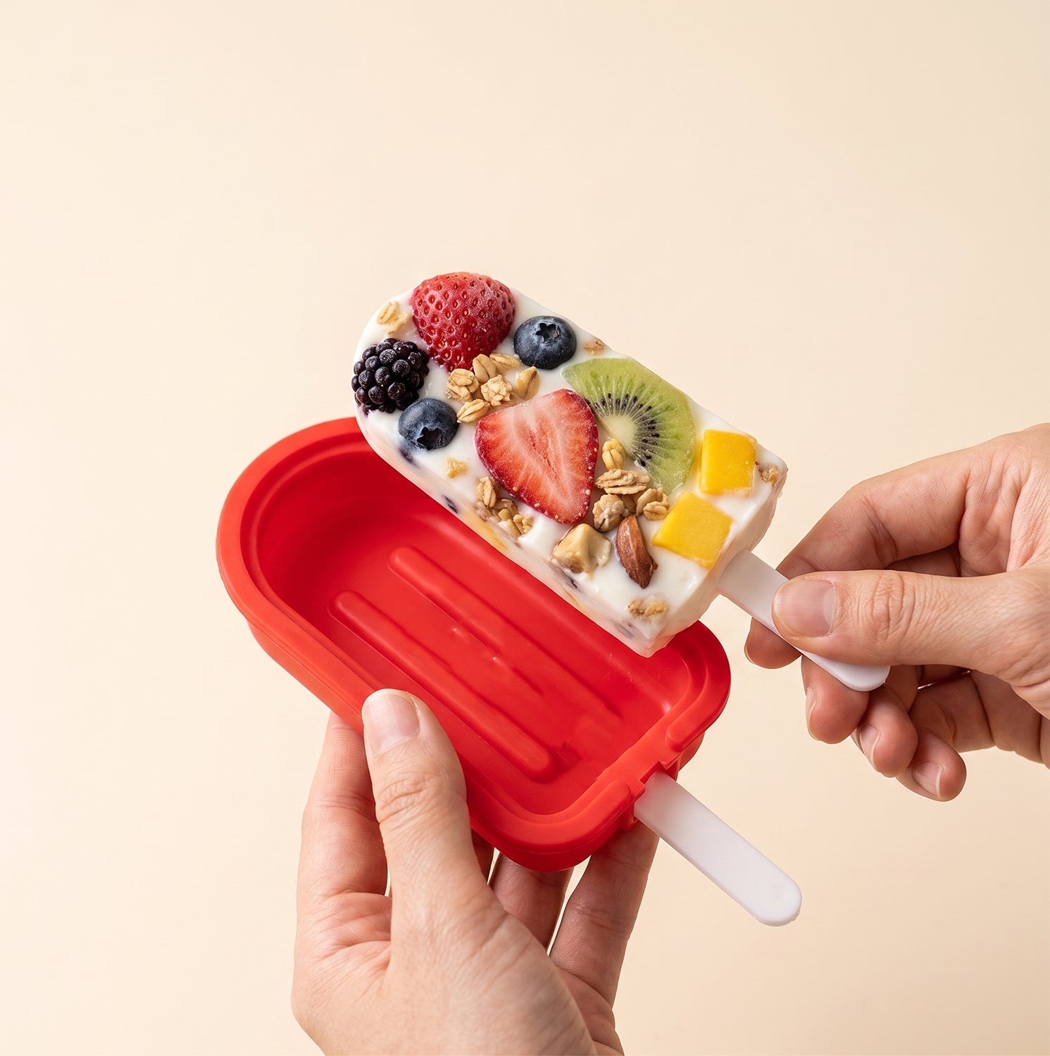 Premium Silicone Ice Cream Popsicle Mold Set 4 Pc
