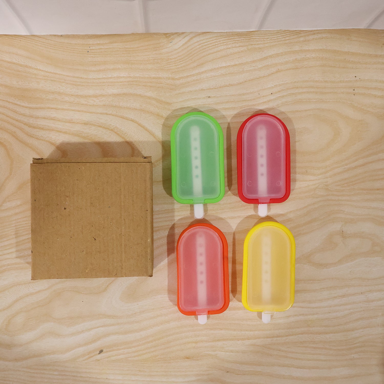 Premium Silicone Ice Cream Popsicle Mold Set 4 Pc