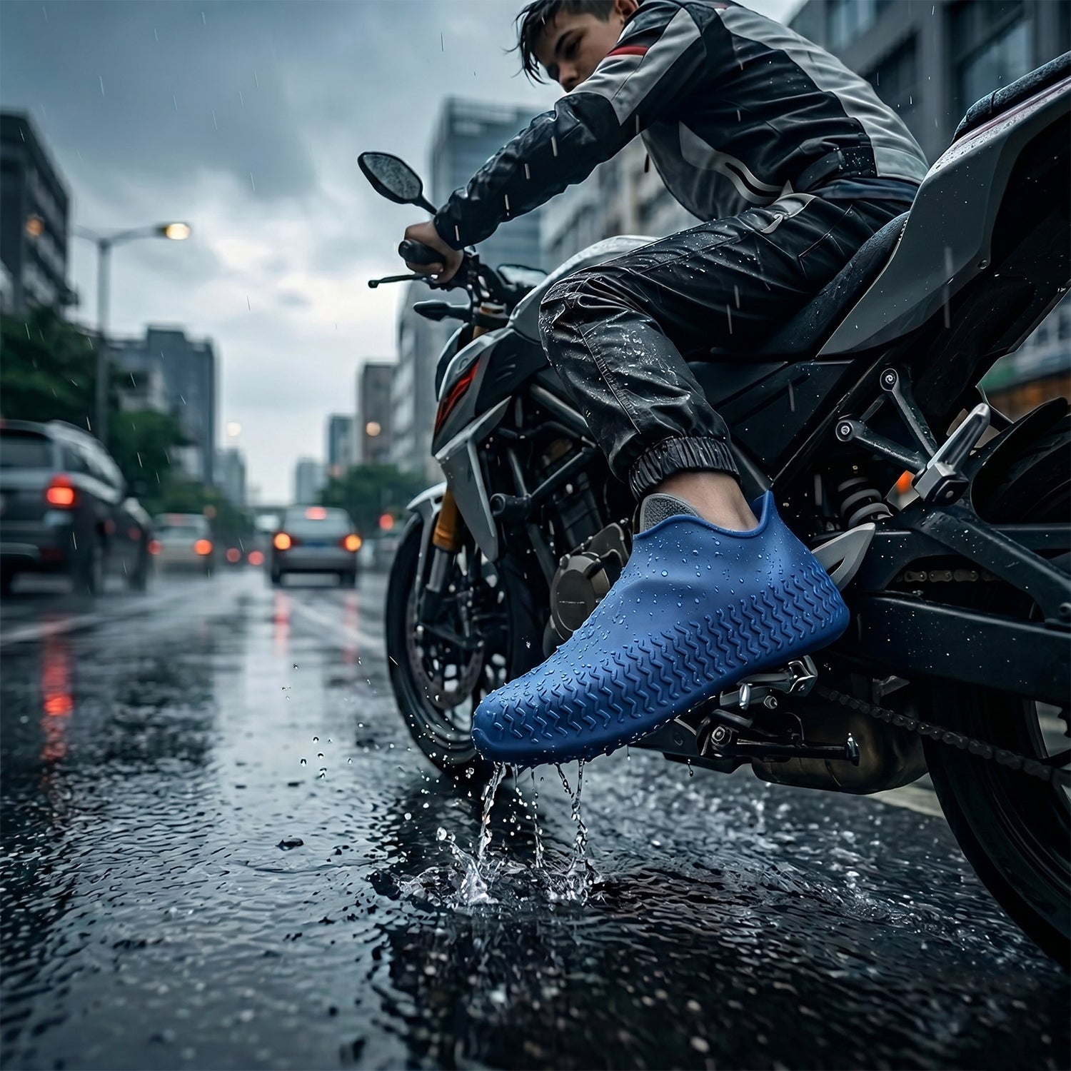 Reusable non slip shoe cover
