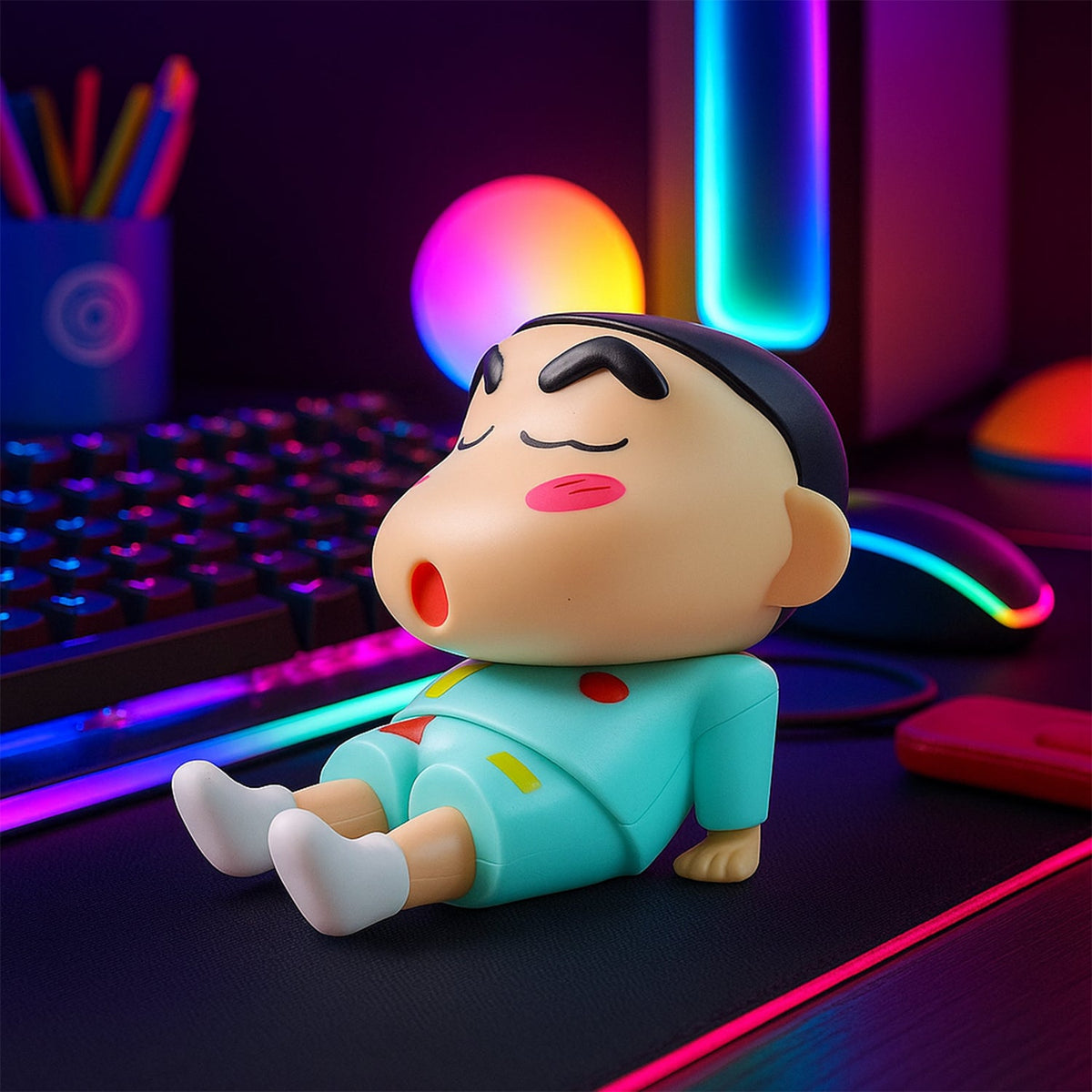 Cartoon Phone Stand on desk holding phone