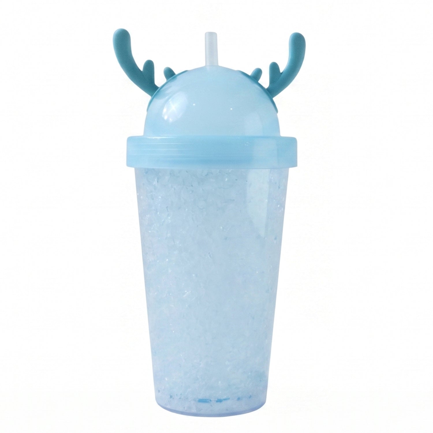 Reusable plastic tumbler with fun design and handle