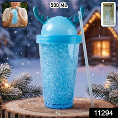 Cute jelly tumbler with straw and lid drinking bottle