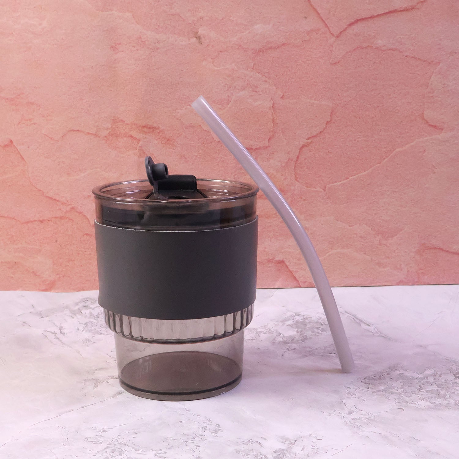 Monaco tumbler with reusable straw and lid