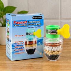 Six Layer Carbon Faucet Water Filter with Adjustable Clamp for Sink (1 Pc)