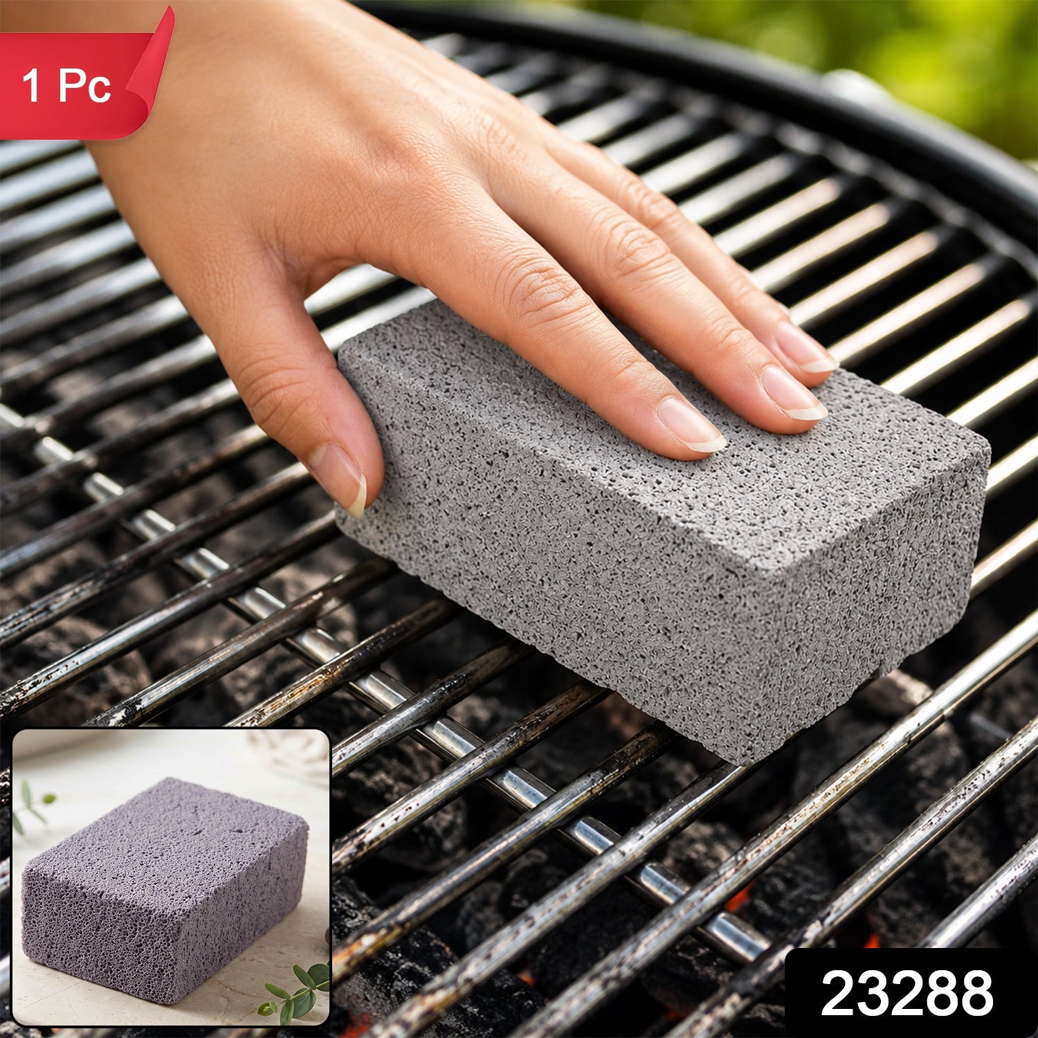 Pumice cleaning block for ovens and grills, 1 piece
