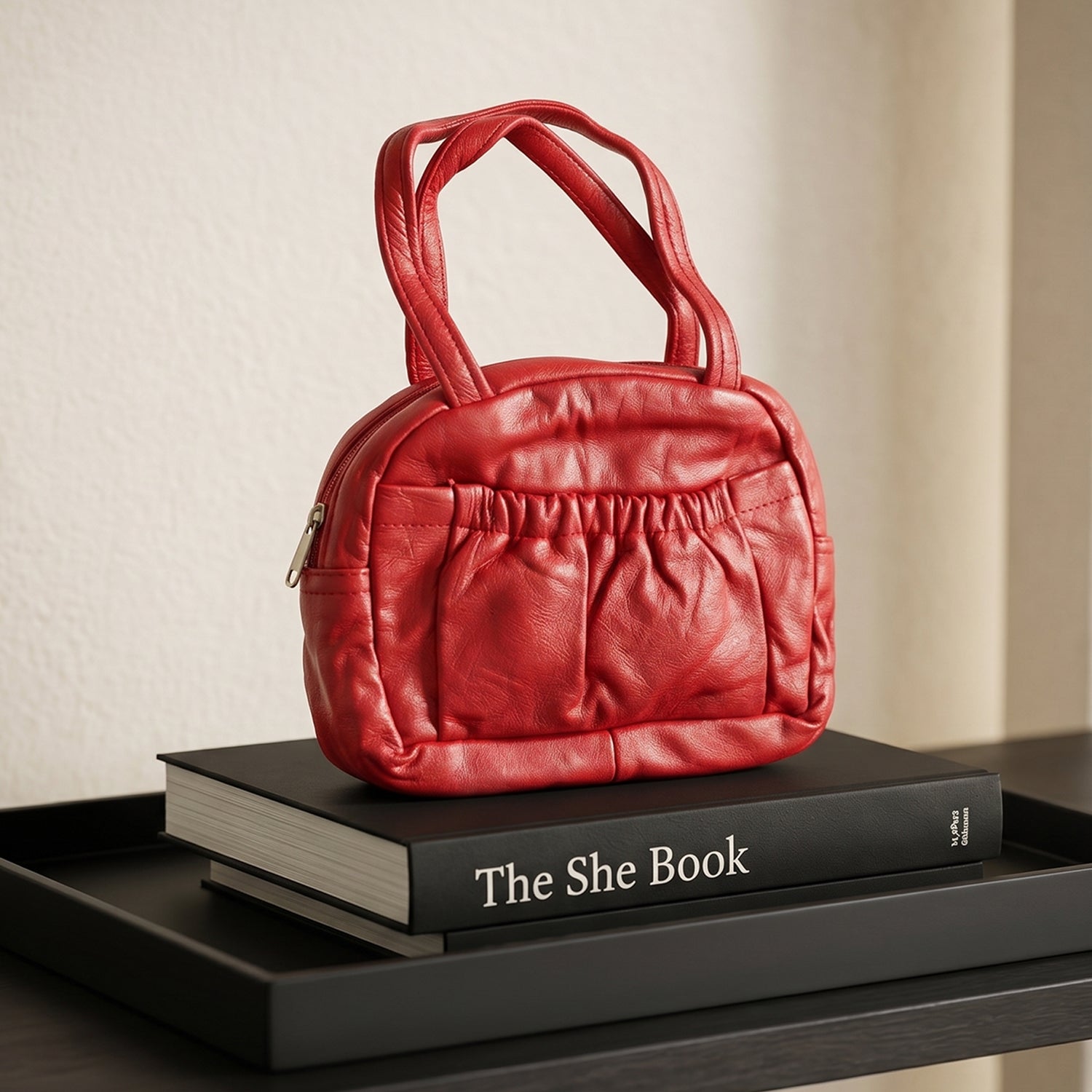 Versatile mini handbag with top handles, perfect for outings