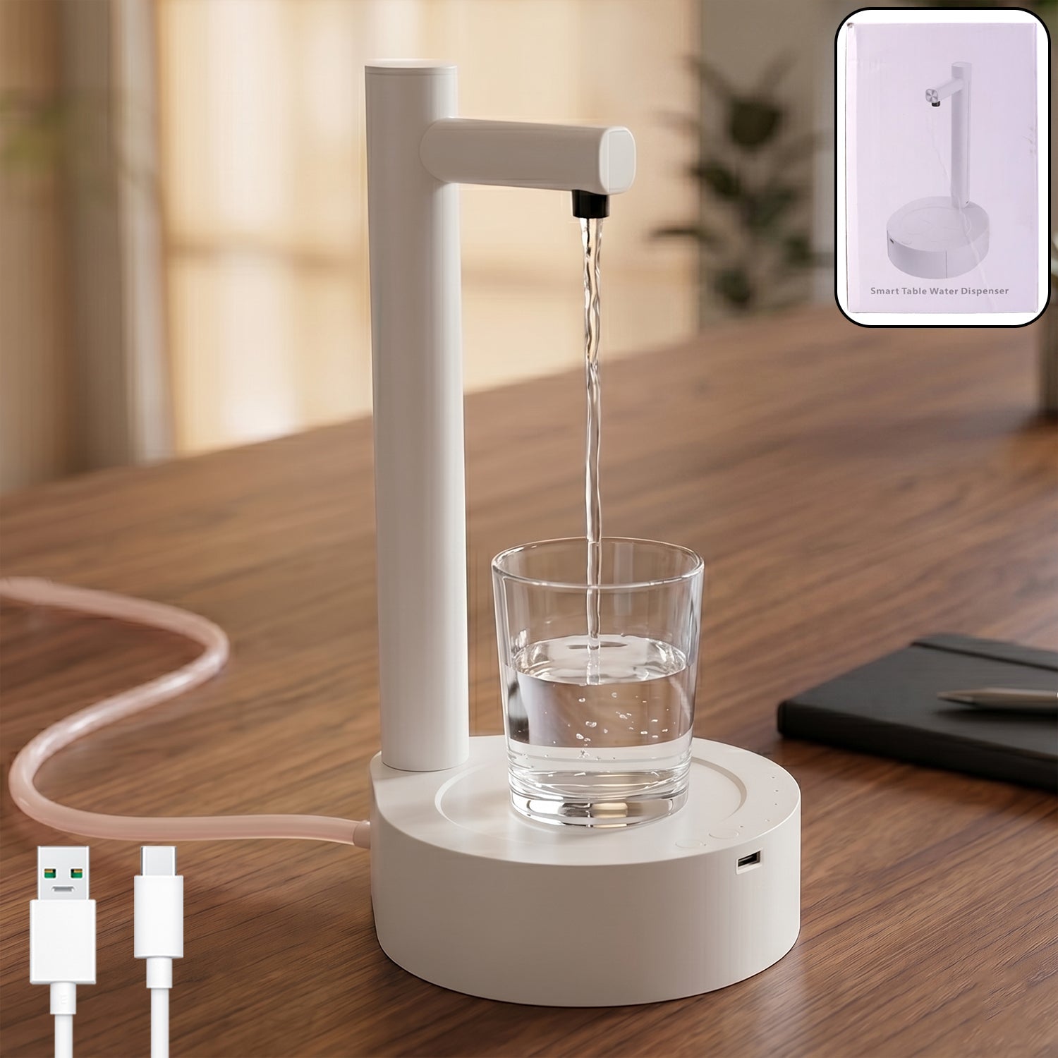 Smart Table Water Dispenser front view on white background