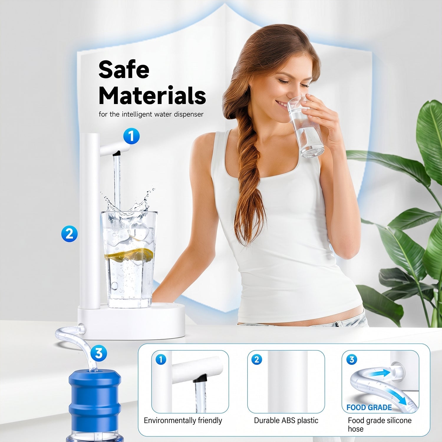 USB rechargeable battery indicator on water dispenser