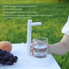 Close-up of water dispenser button operation