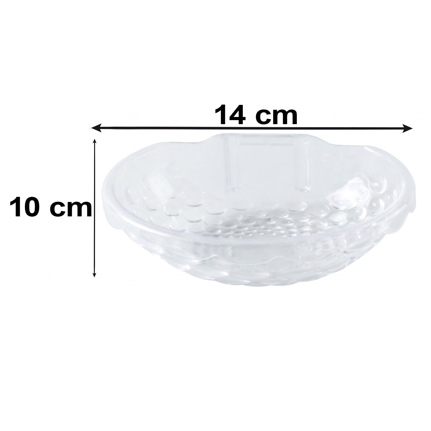 Transparent Plastic Soap Box Wall Mounted Adhesive Holder Dish (1 Pc)
