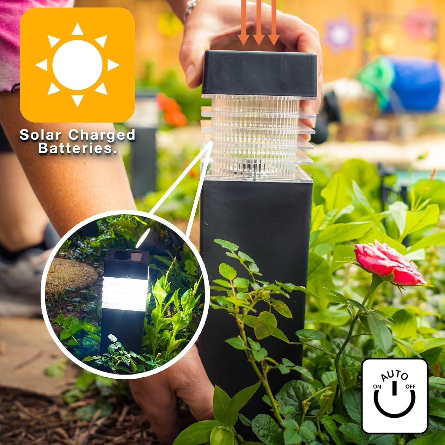 Solar LED light garden decor