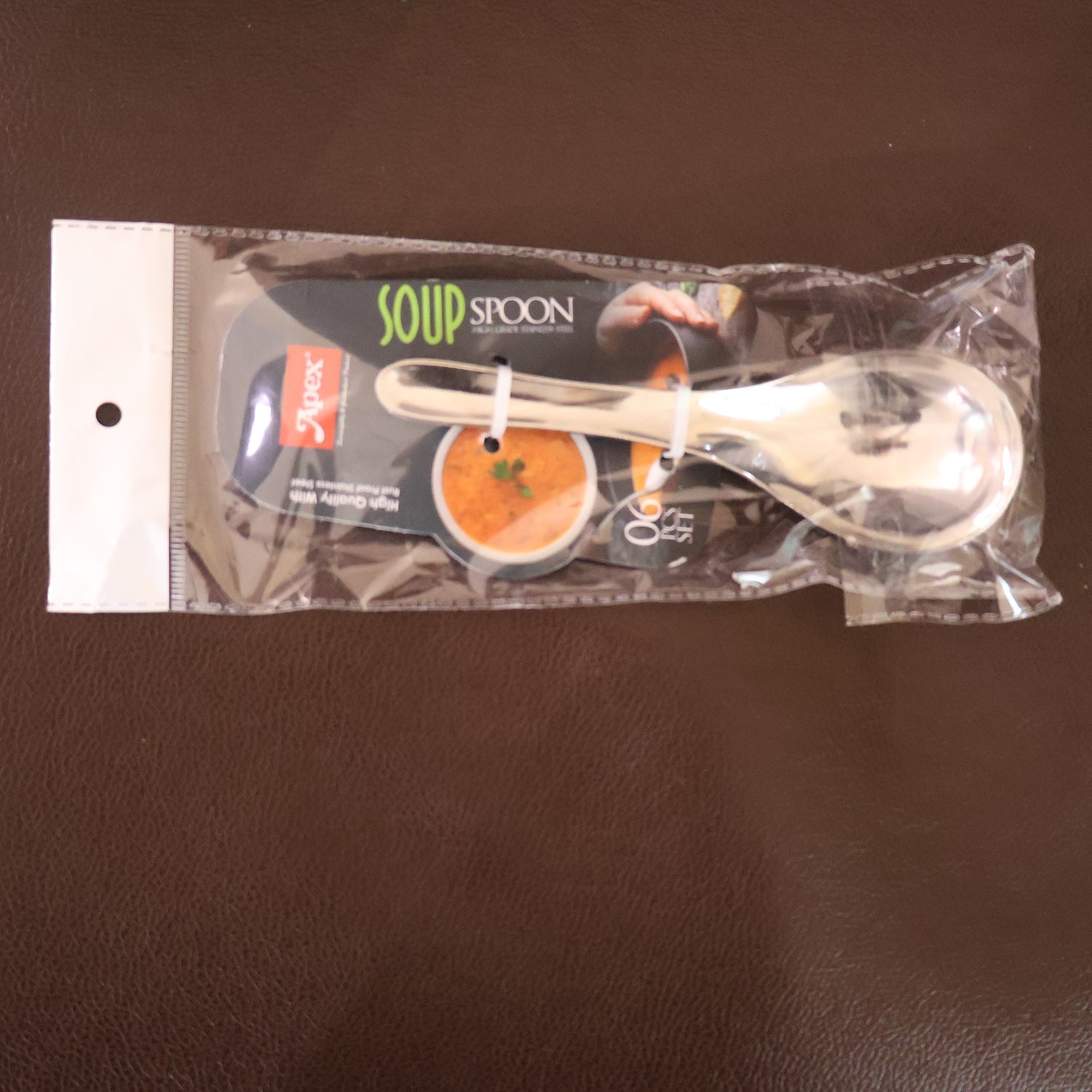 Apex Premium Stainless Steel Soup Spoon Set â€“ 6 Pieces