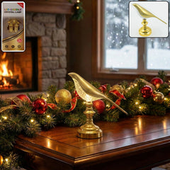 Sparrow LED table lamp with crystal decoration on white background
