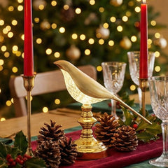 Sparrow LED table lamp illuminated showing crystal design