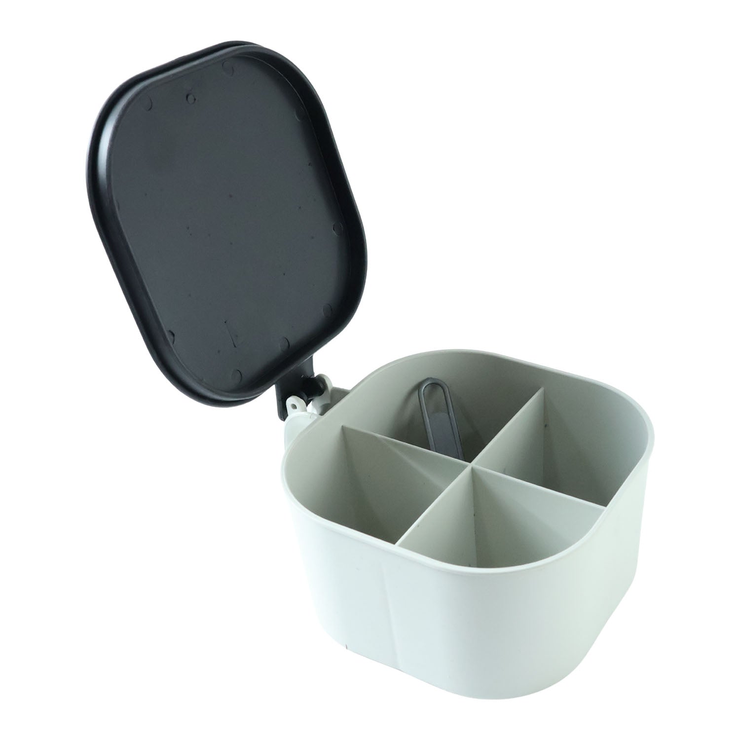 Compact 4-section masala box for kitchen