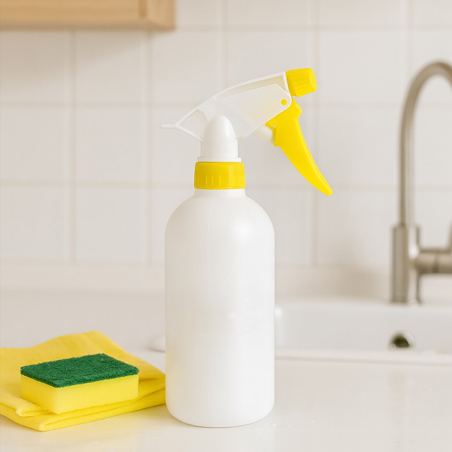 Side profile of floral spray bottle