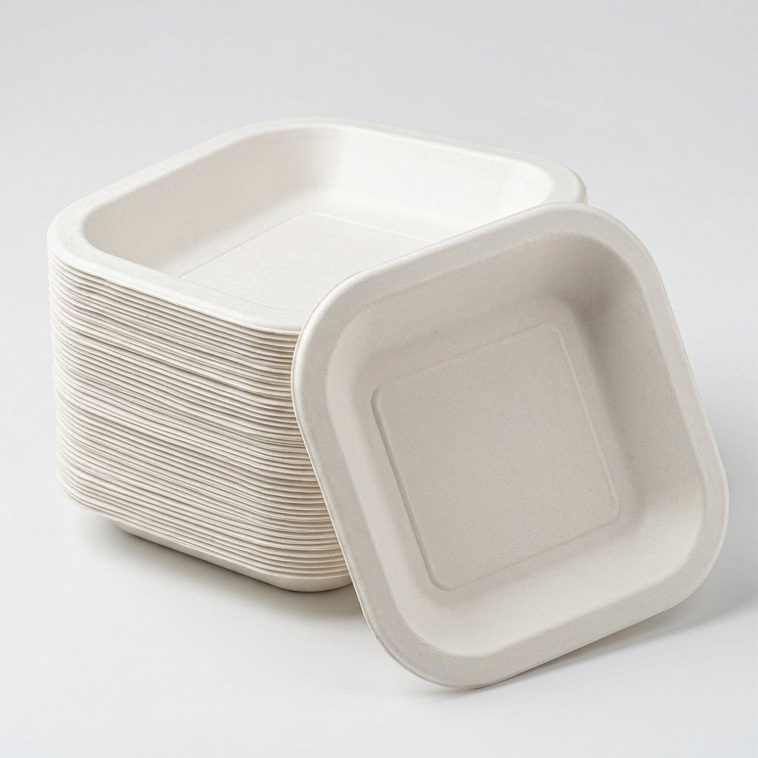 Disposable Food Tray Set – Square, 50 Pieces for Easy Serving