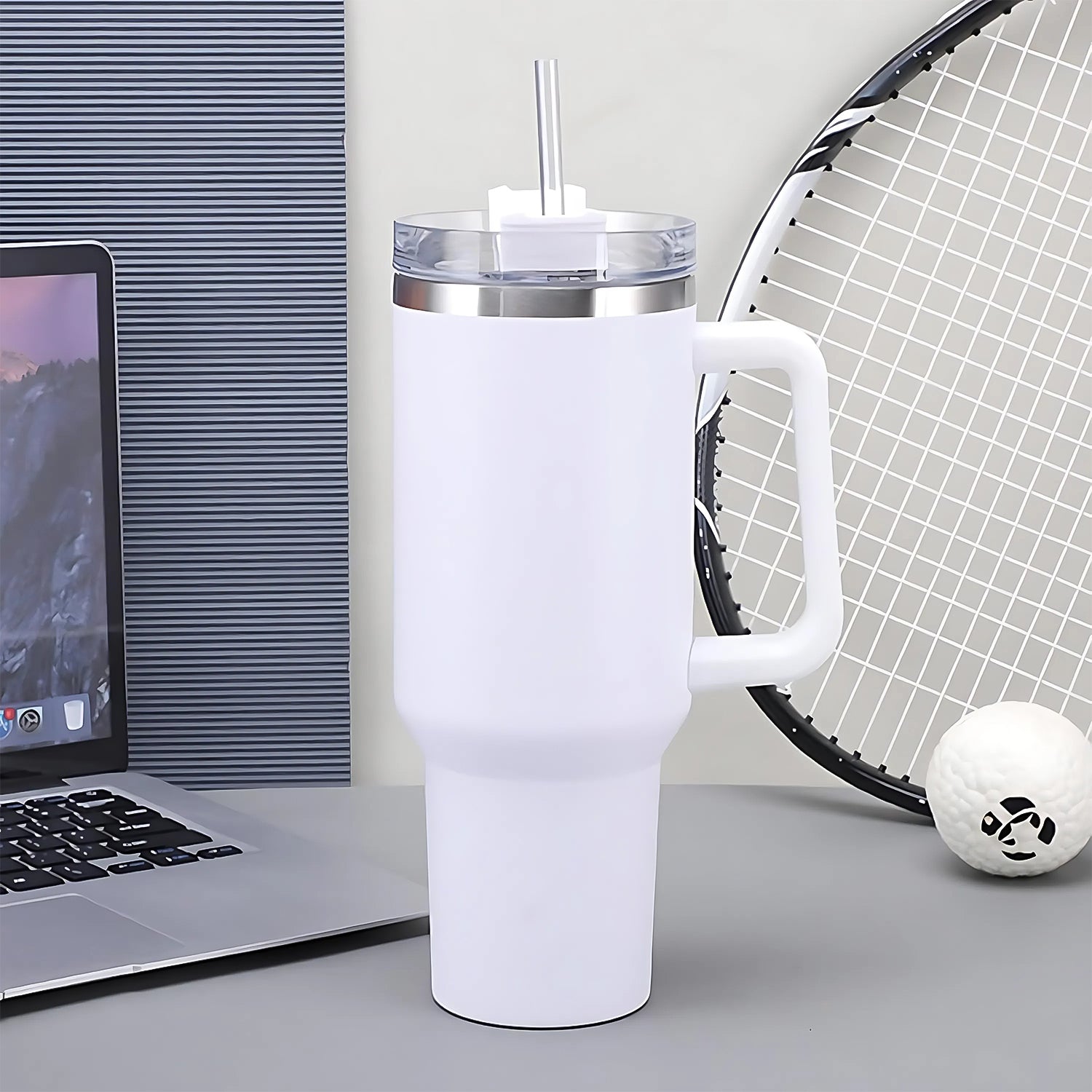 Premium Stainless Steel Vacuum Insulated Travel Mug  (890ML / 1 Pc)