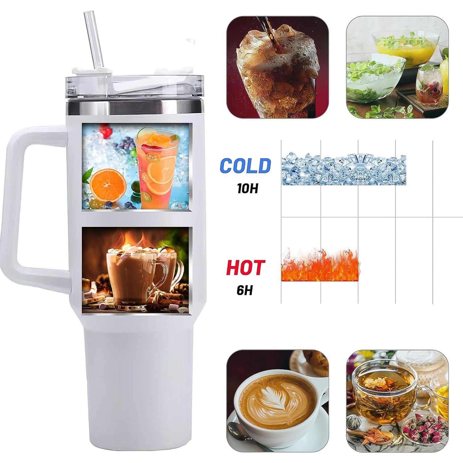 Premium Stainless Steel Vacuum Insulated Travel Mug  (890ML / 1 Pc)