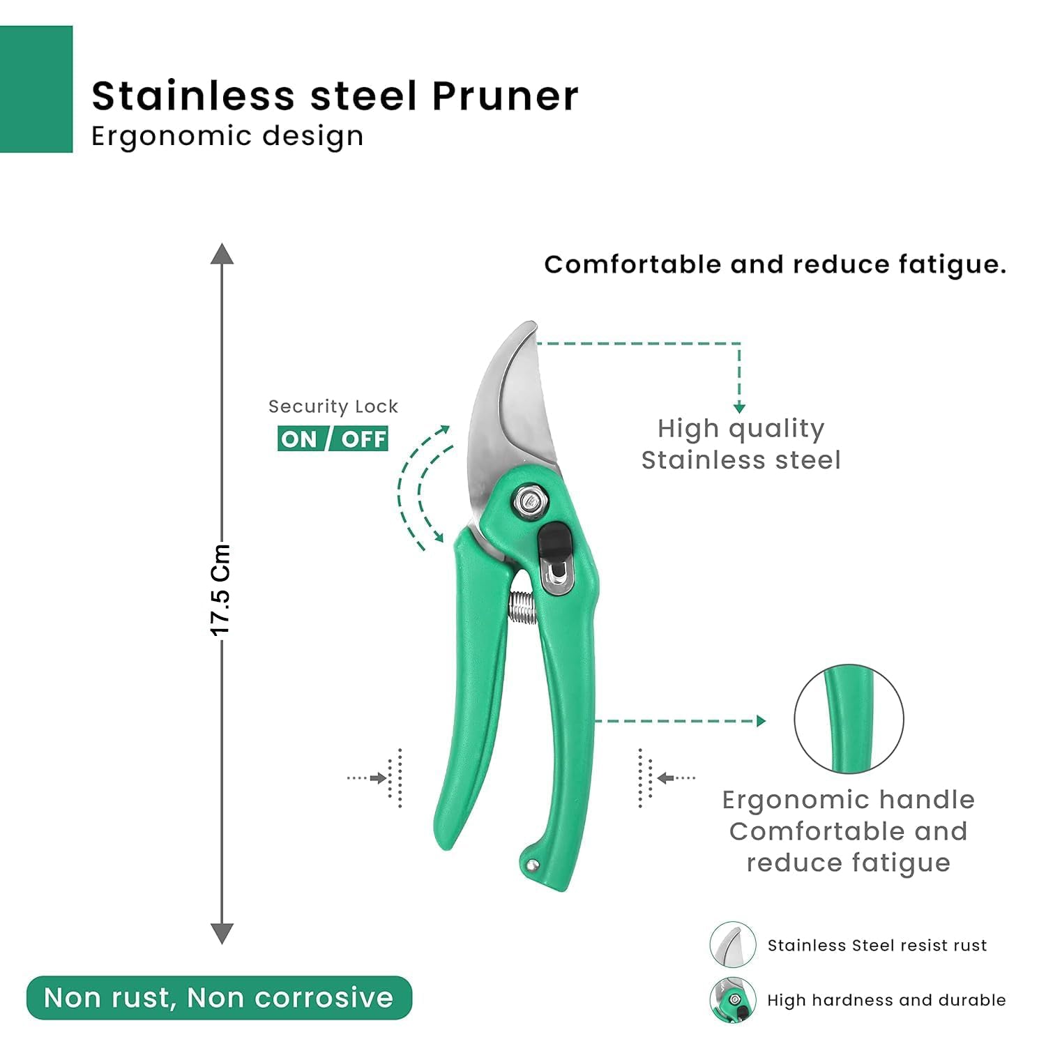 Pruners cutting green shrub branches