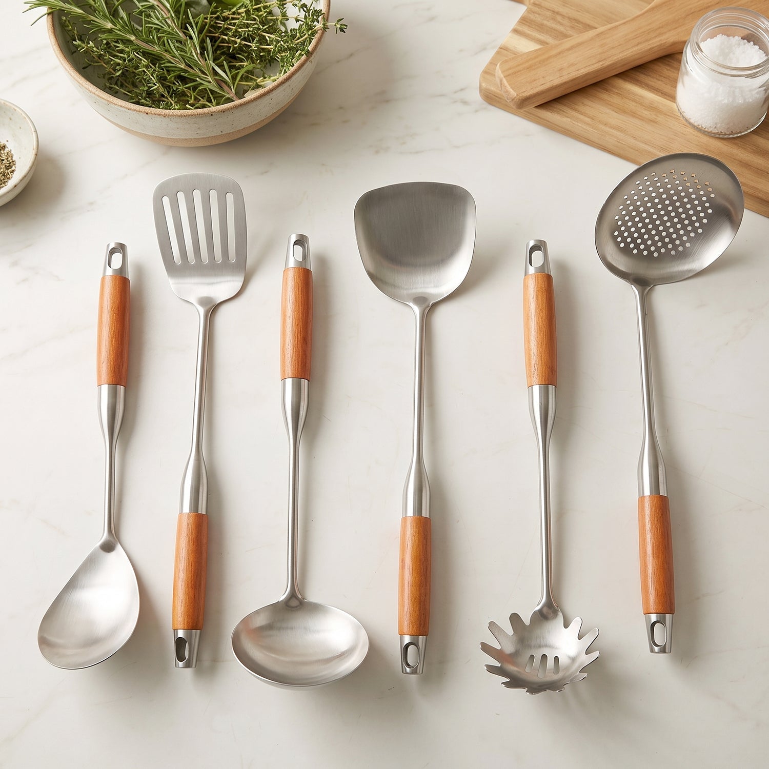Ladle, turner and skimmer from the kitchen tool set