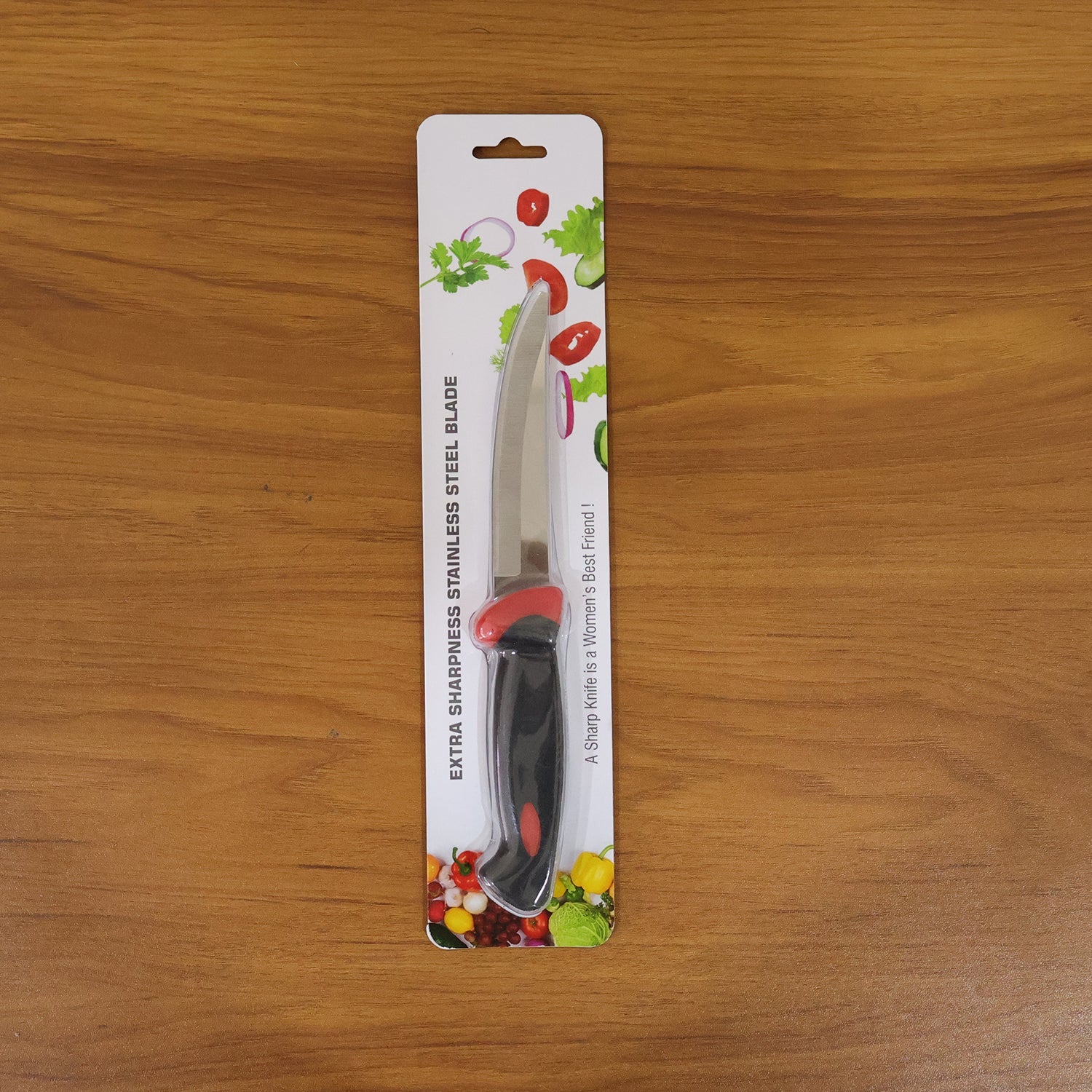 Stainless Steel Kitchen Utility Knife with Ergonomic Grip Handle (1 Pc)