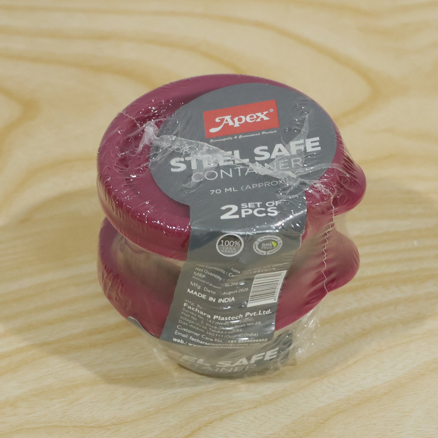Steel food containers kitchen use