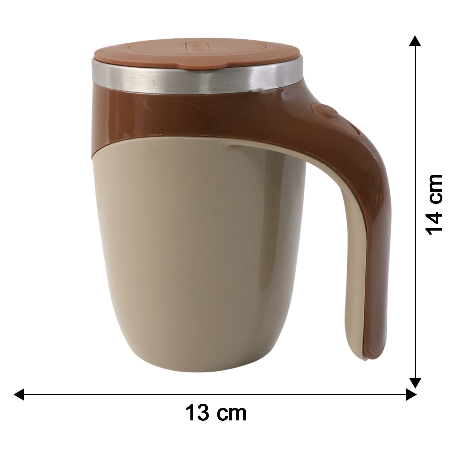Dimensions of the self-stirring coffee mug