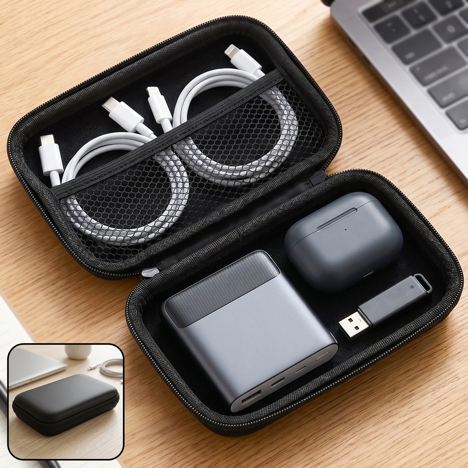 multiuse hard shell zipper case