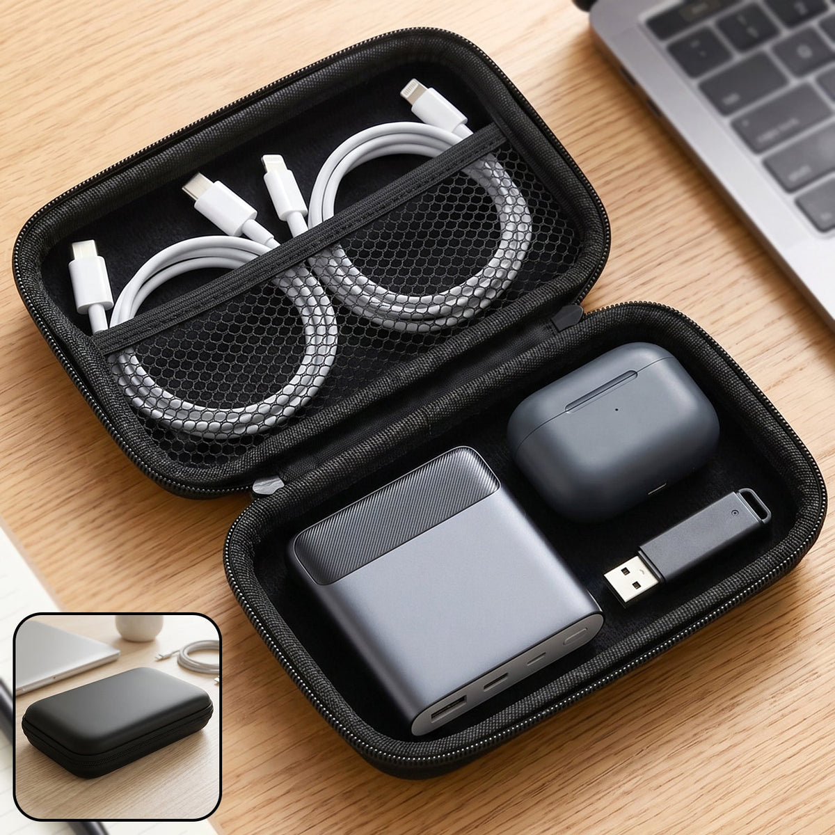 multiuse hard shell zipper case