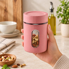750 ML Plastic Storage Box with Window and Airtight Screw Top Lid