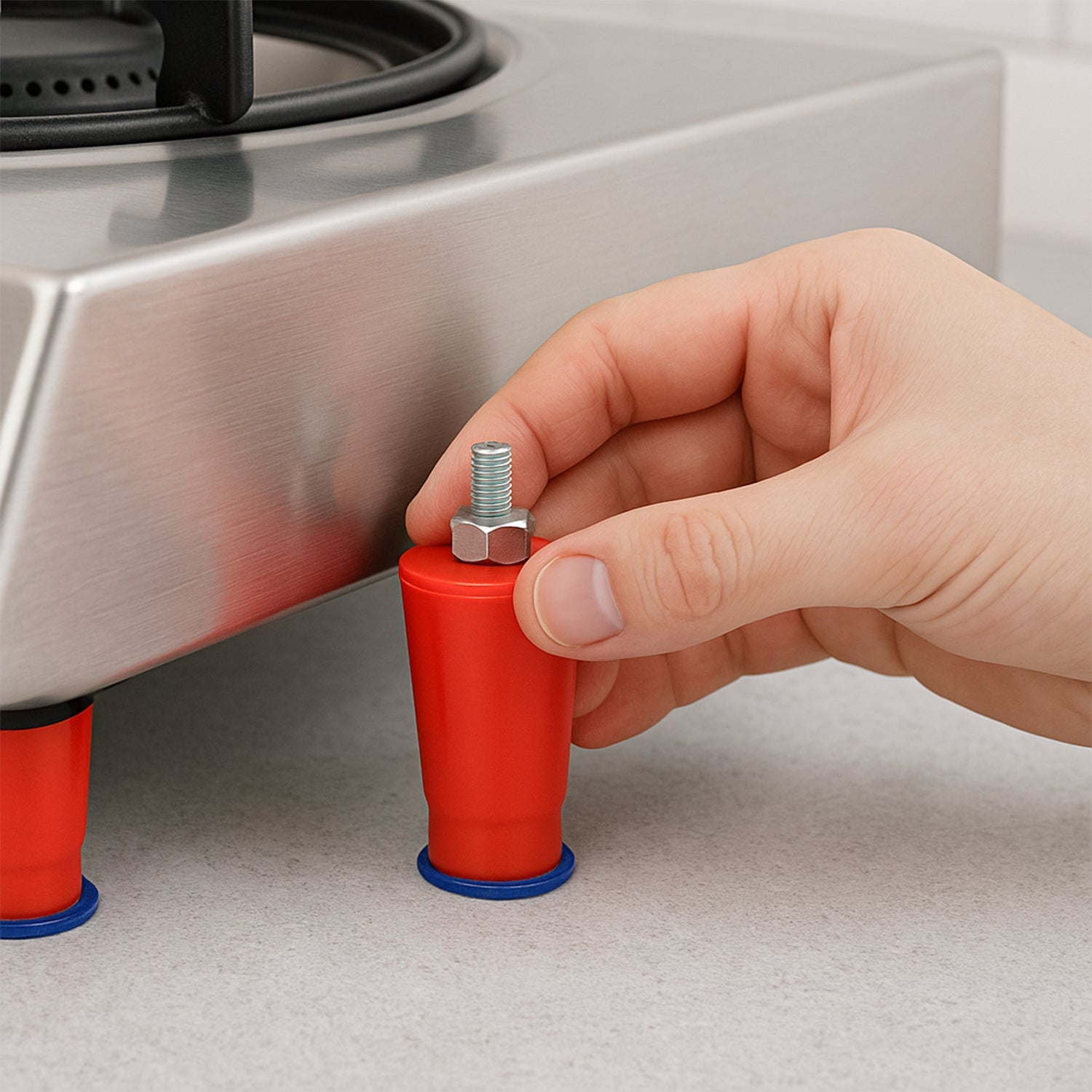 Heavy-Duty Stove Legs Set Installation View