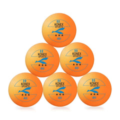 Professional table tennis balls in a 6-ball pack