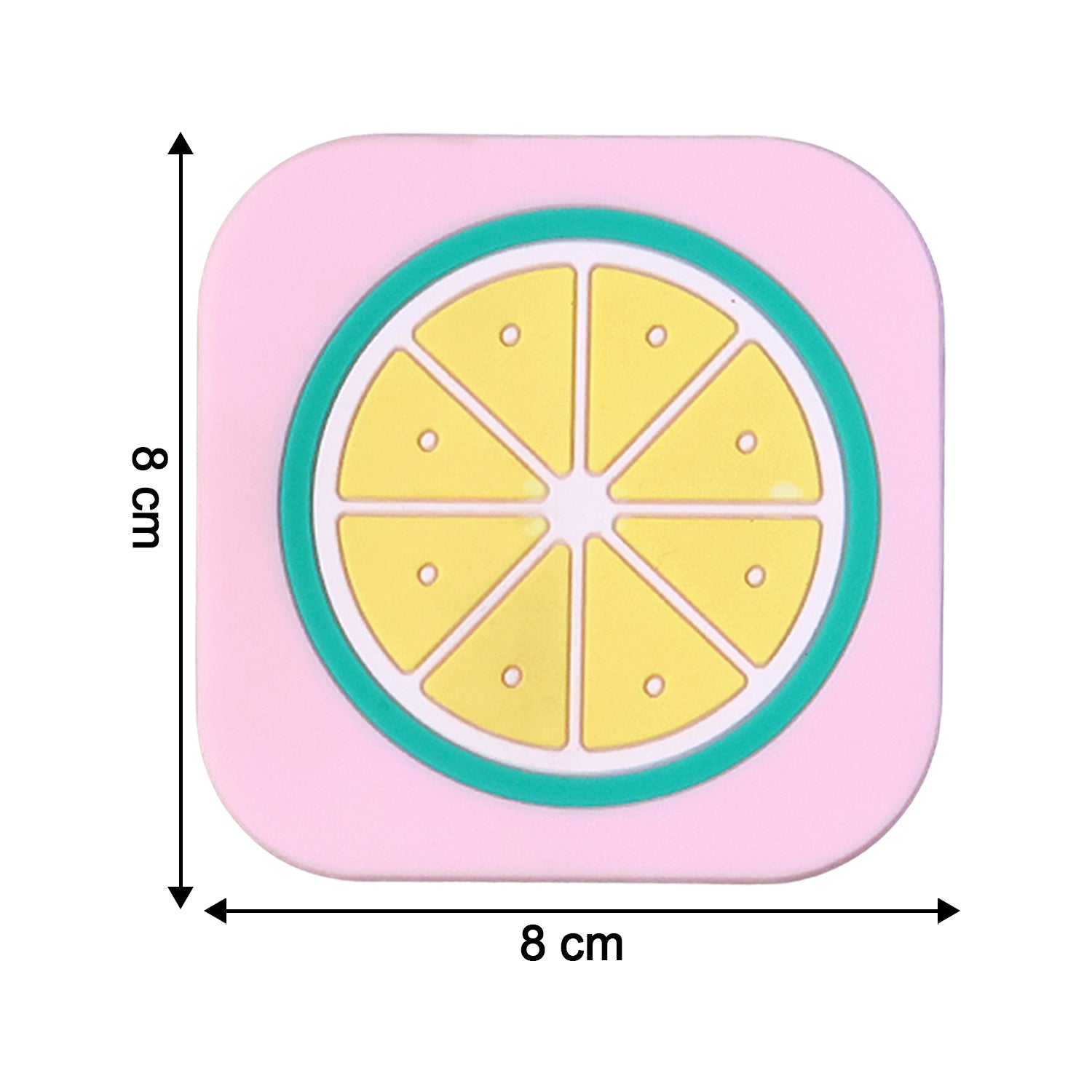 Premium Silicone Drink Coaster (1 Pc, 8×8 cm / Mix Design)