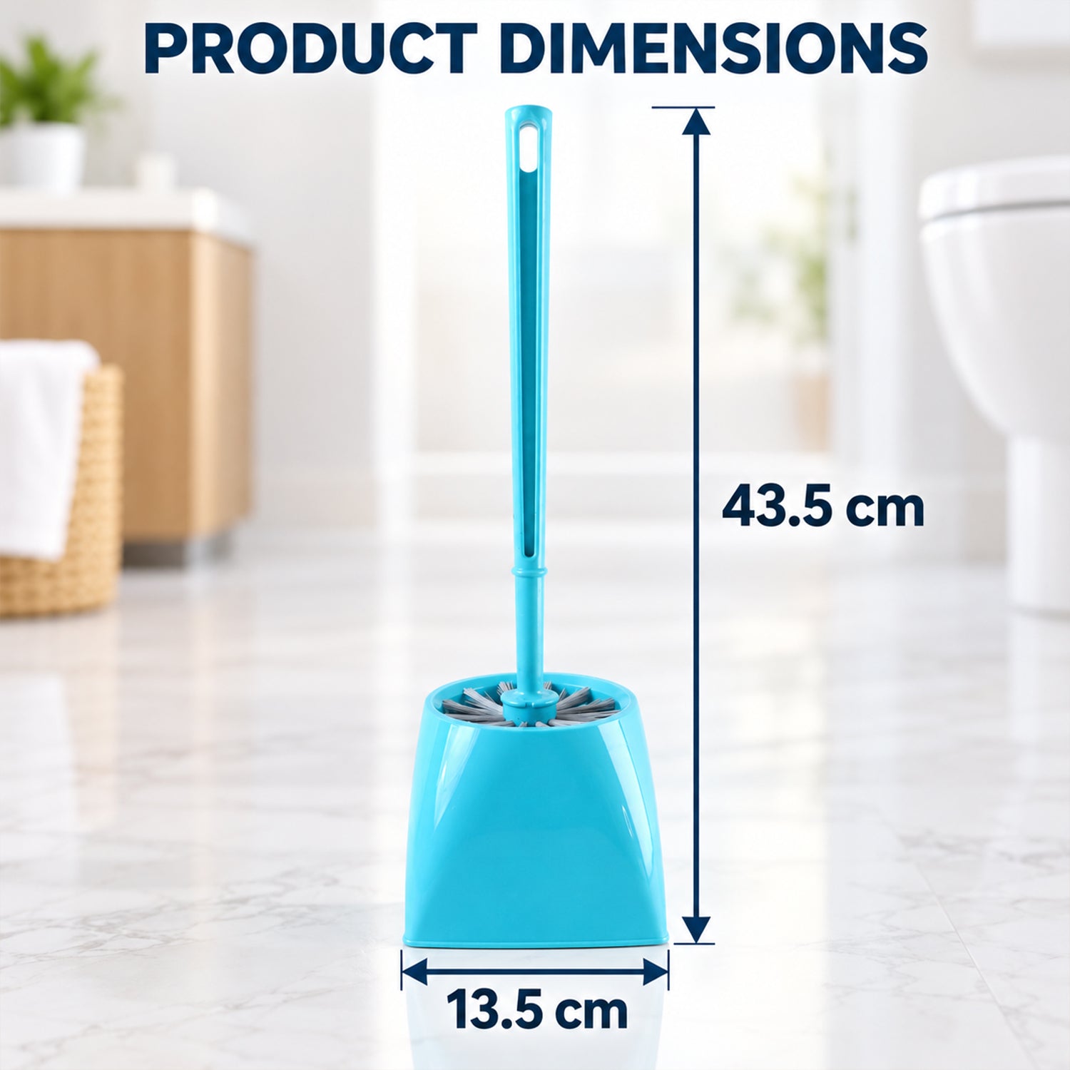 Toilet Cleaning Brush with Potted Holder â€“ Easy & Hygienic