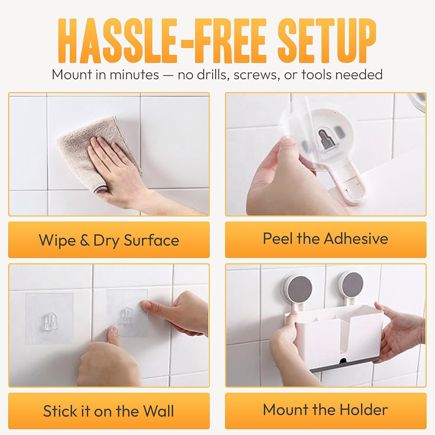 Close-up of toothbrush holder compartments