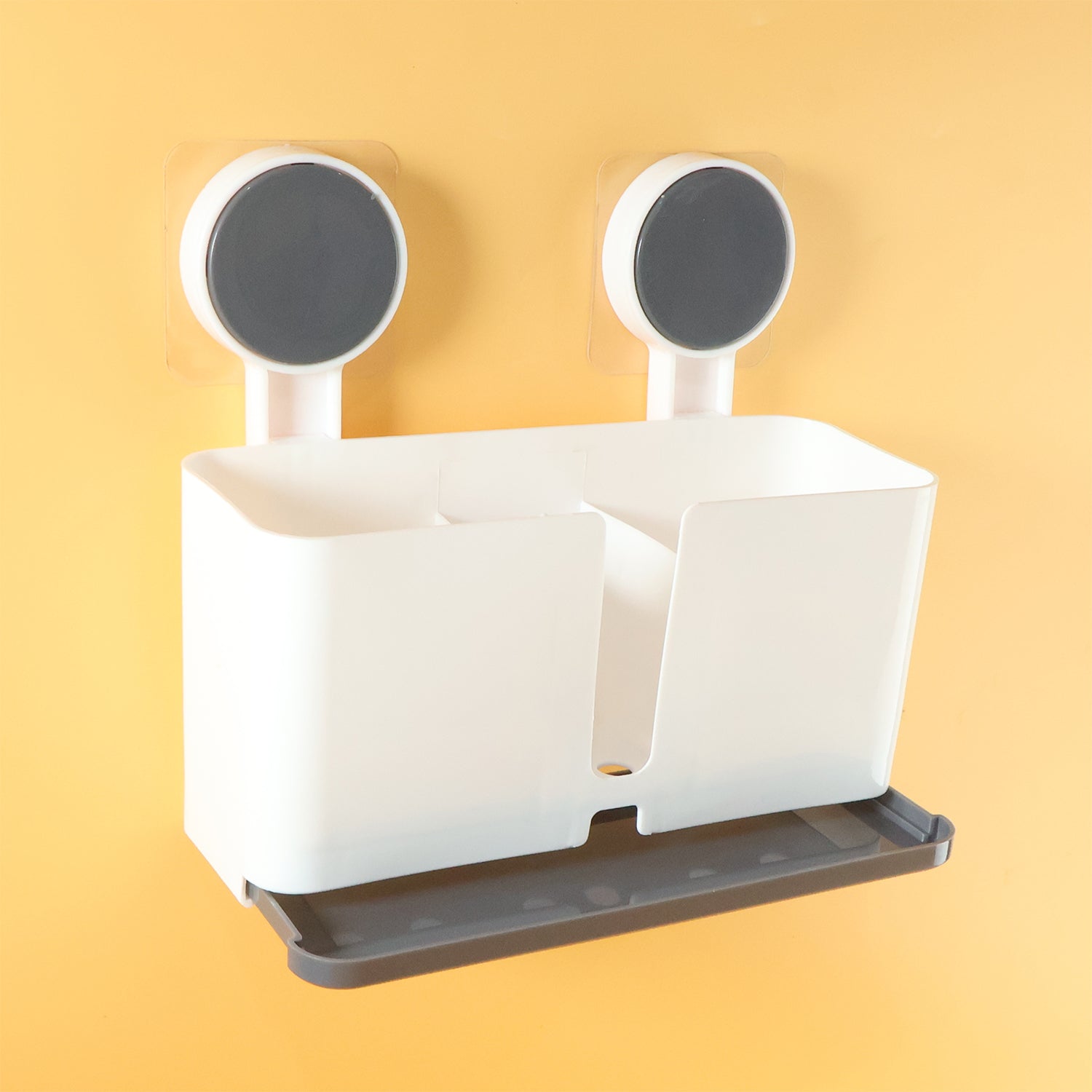 Toothbrush holder side angle view