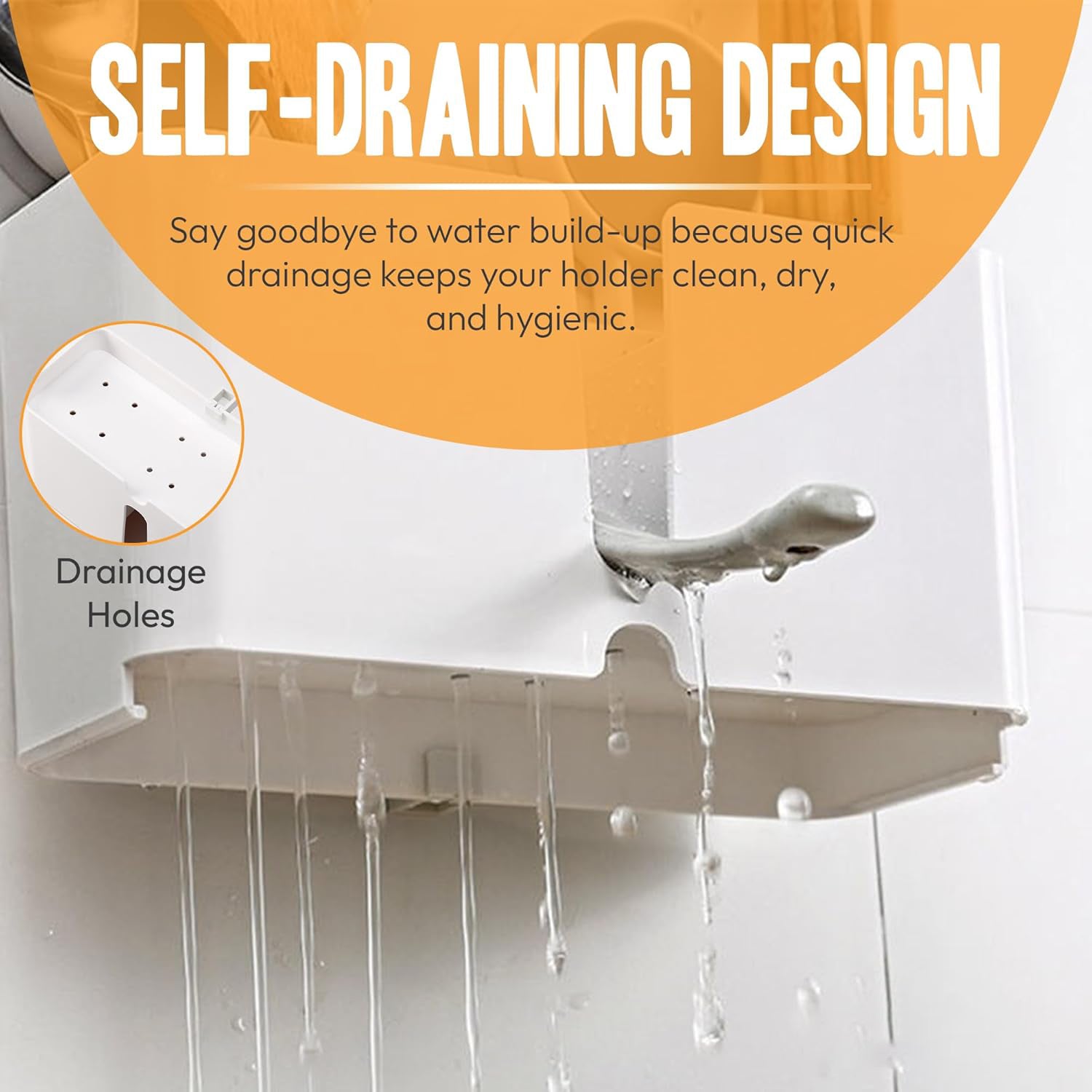 Wall mounted toothbrush holder on white background