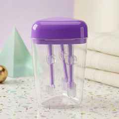 Travel-friendly baby toothbrush set with hygienic storage case