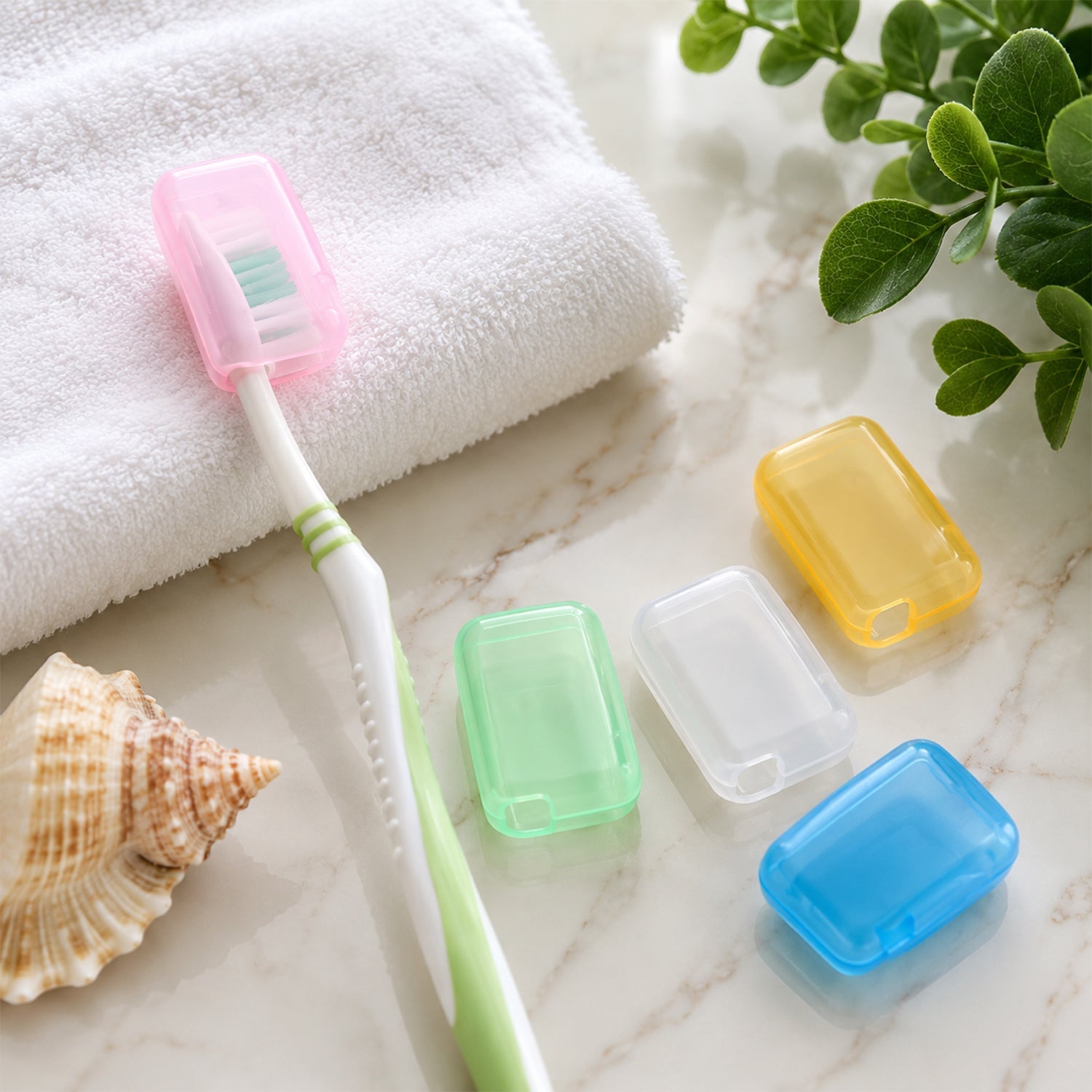 Toothbrush Head Cover Caps, Anti Dust Travel Brush Protector (5 Pcs)