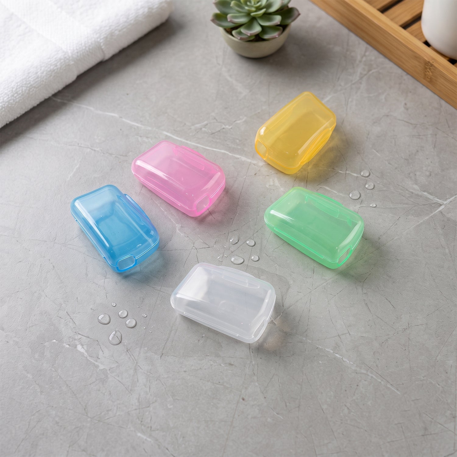 Toothbrush Head Cover Caps Set Travel Protective Hygiene Case (5 Pc Set)