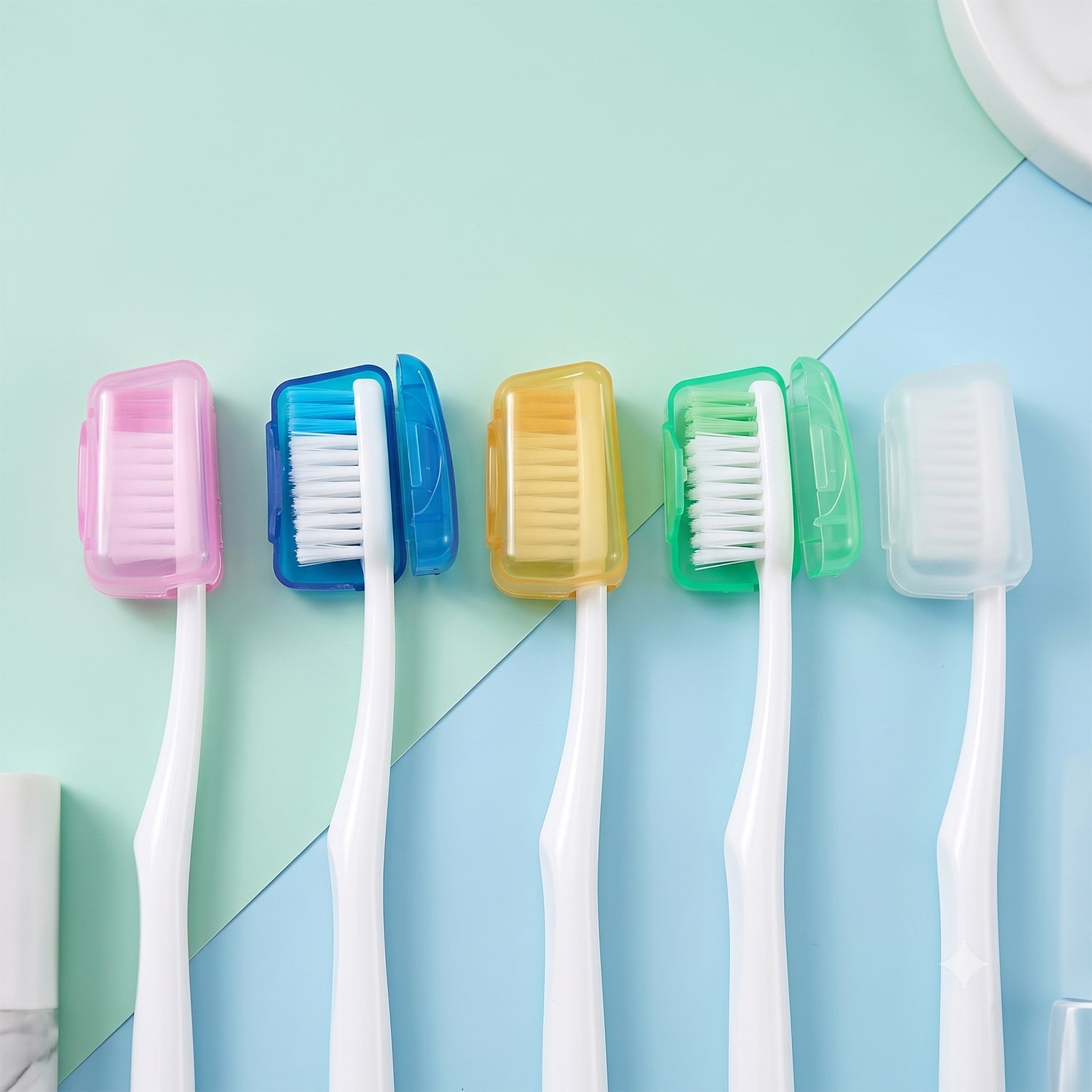 Toothbrush Head Cover Caps, Anti Dust Travel Brush Protector (5 Pcs)