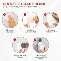 Wall-Mounted Toothbrush & Bathroom Storage Organizer (1 Pc)