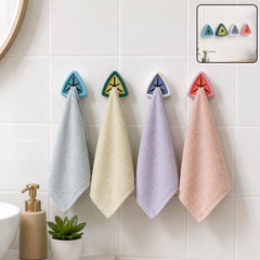 Four piece push grip towel holder set