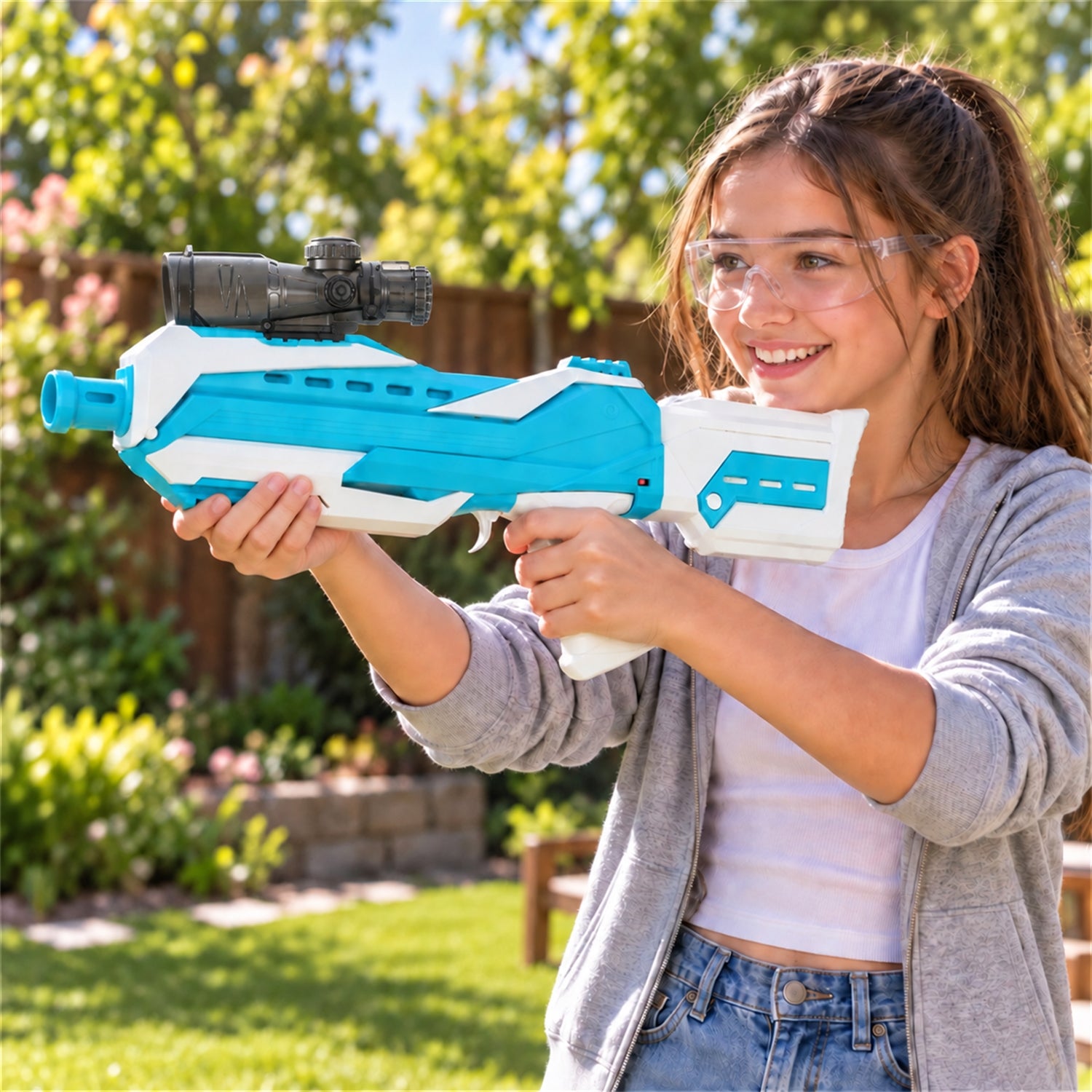 Electric Toy Gel Blaster with Battery Pack USB Cable and Gel Bead Pack (1 Set)