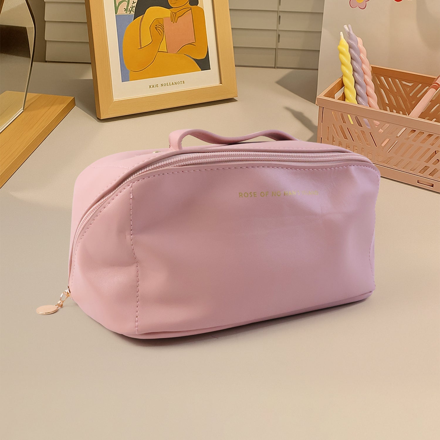Portable Multi-Compartment Makeup & Toiletry Organizer Pouch (1 Pc)