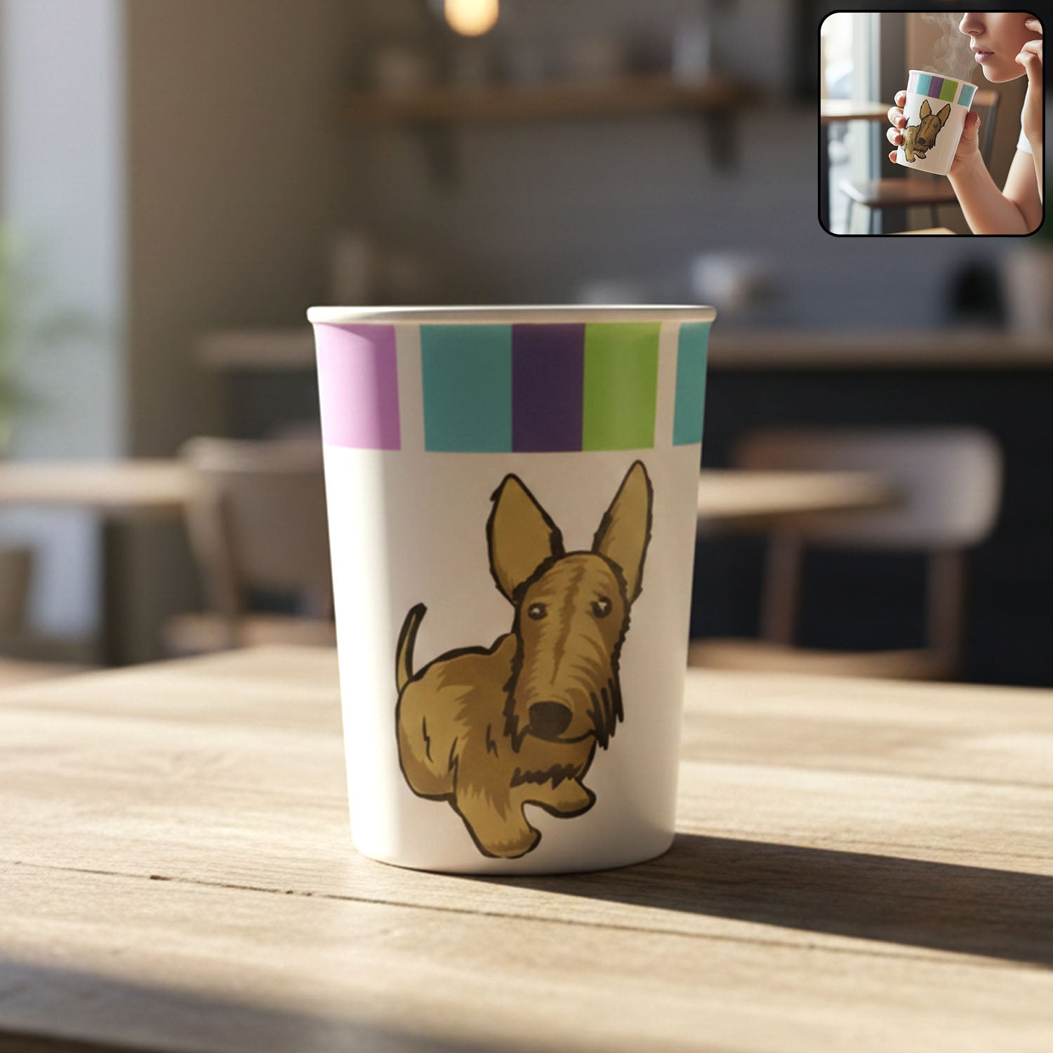 Cute Cartoon Melamine Drinking Glass front view